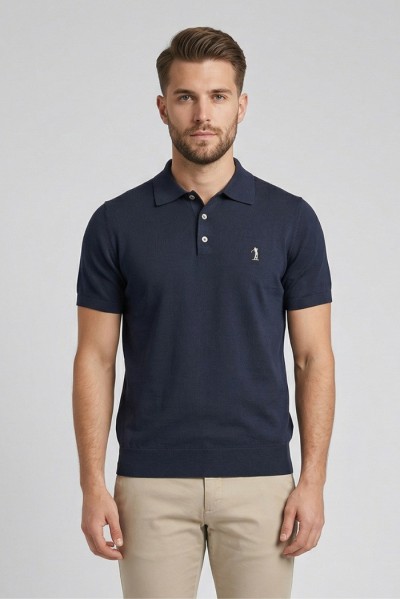 US Golf Club polo maglia in cotone Marino MA2610 [a351a364]