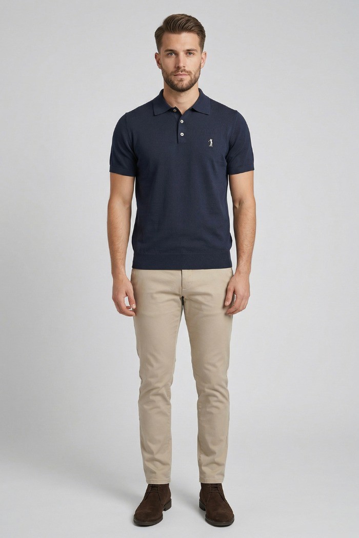 US Golf Club polo maglia in cotone Marino MA2610 [cd6a216d]