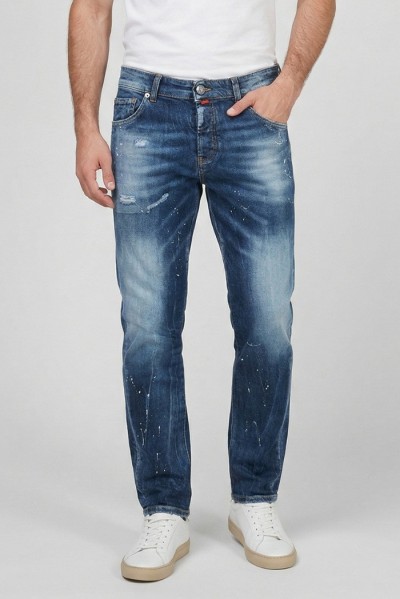 Patriot jeans carrot fit in denim con 4 tasche posteriori PKYC43 — 805219040079403_1