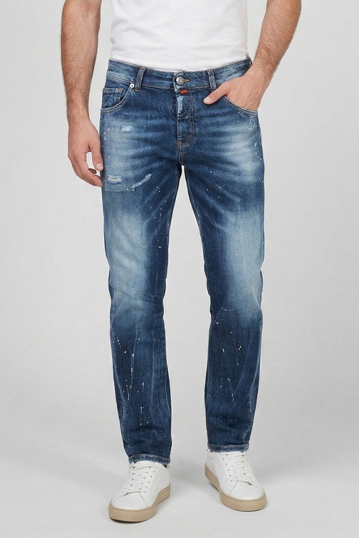 Patriot jeans carrot fit in denim con 4 tasche posteriori PKYC43 [6e77c816]
