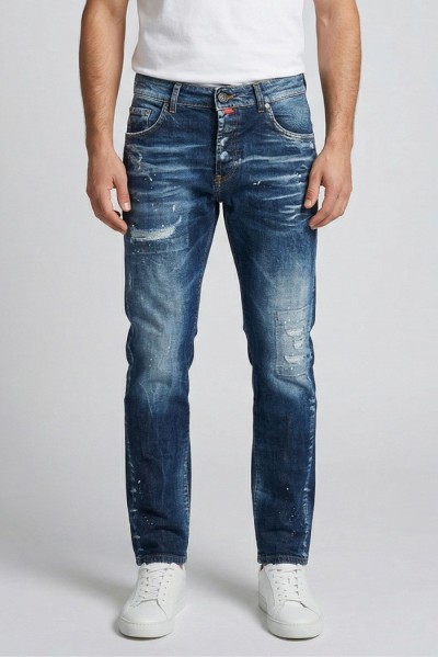 Patriot jeans carrot fit in denim di cotone stretch PKYM01 — 805219040079404_1
