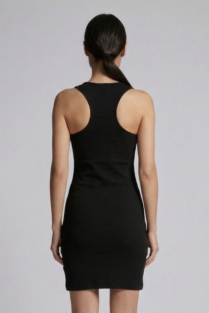 Icon abito canotta in cotone stretch con maxi stampa logo IDA002 [d7a464fa]