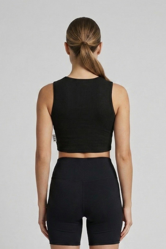 Icon top in cotone stretch con mini stampa logo IDT004 [eb6734ed]