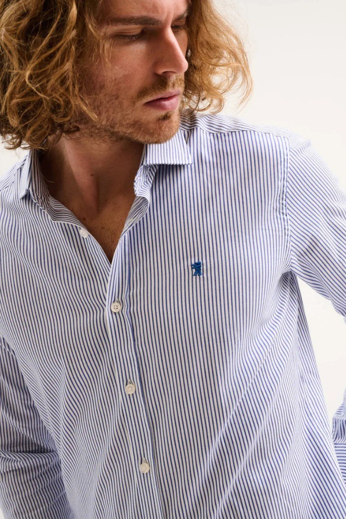 Jaggy camicia a righe con logo ricamo Kingston NJQ005DW108 [13f524f8]