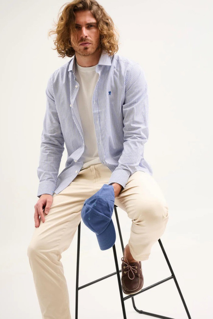 Jaggy camicia a righe con logo ricamo Kingston NJQ005DW108 [a4e8e5fc]
