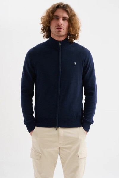 Jaggy cardigan full zip con logo ricamo Kuwait JMK011DZ145261 — 805219040079513_1