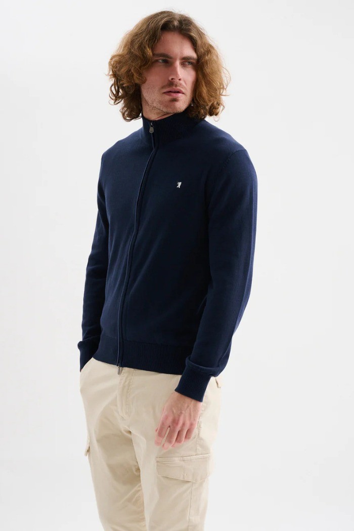 Jaggy cardigan full zip con logo ricamo Kuwait JMK011DZ145261 [d9b58af9]