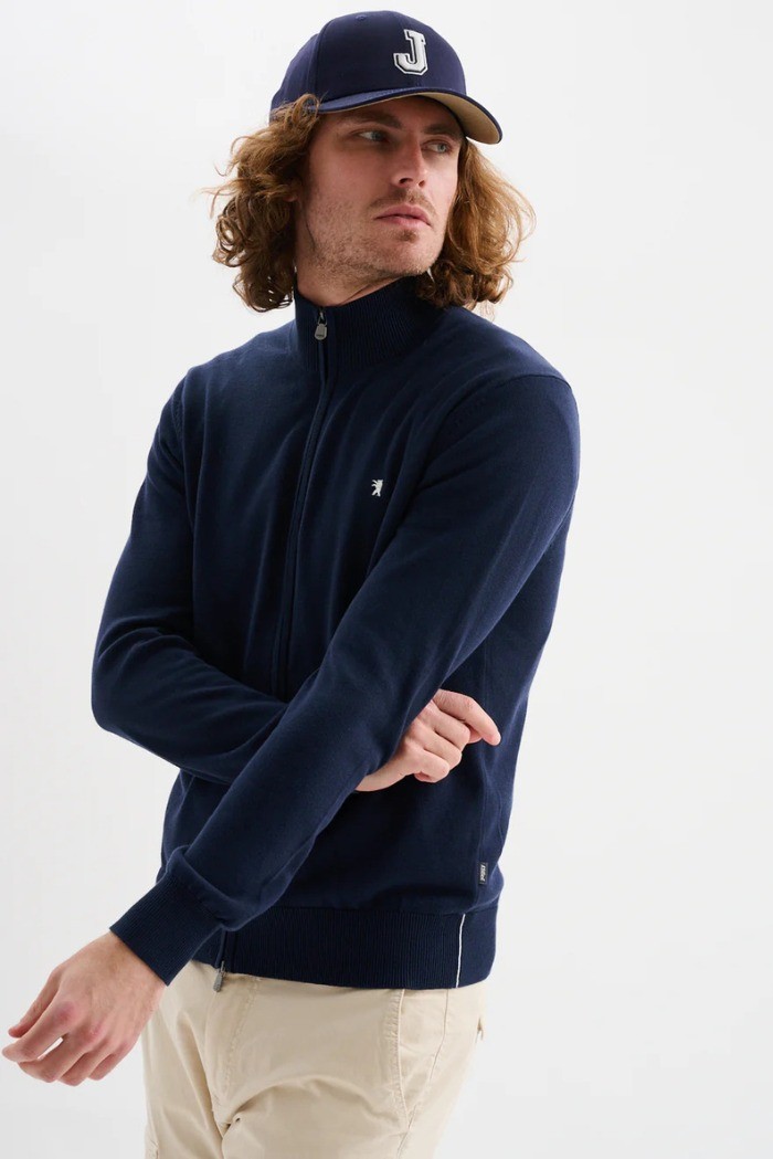 Jaggy cardigan full zip con logo ricamo Kuwait JMK011DZ145261 [dce5cde7]
