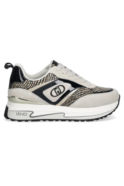 Liu Jo sneaker platform in suede e tessuto Maxi Wonder 97 BA6007PX807 [117b9636]