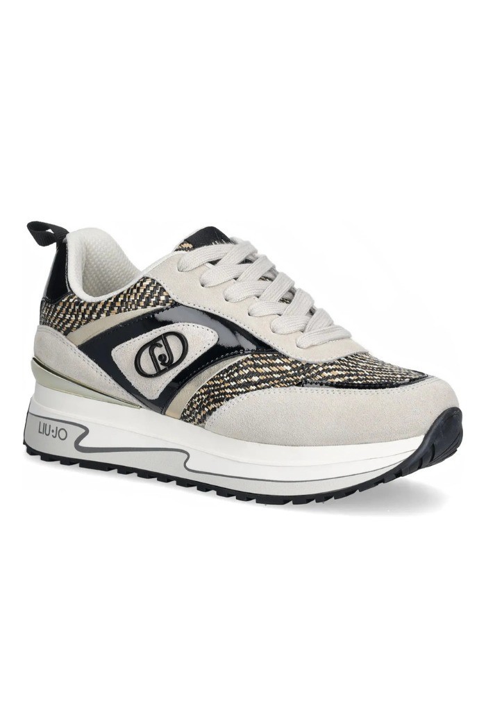 Liu Jo sneaker platform in suede e tessuto Maxi Wonder 97 BA6007PX807 [c85dd53b]