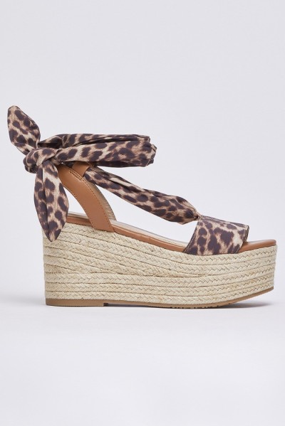 Liu Jo sandalo zeppa con foulard Bali 03 SA6087TX133 — 805219040079289_1