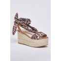 Liu Jo sandalo zeppa con foulard Bali 03 SA6087TX133 [60144da3]