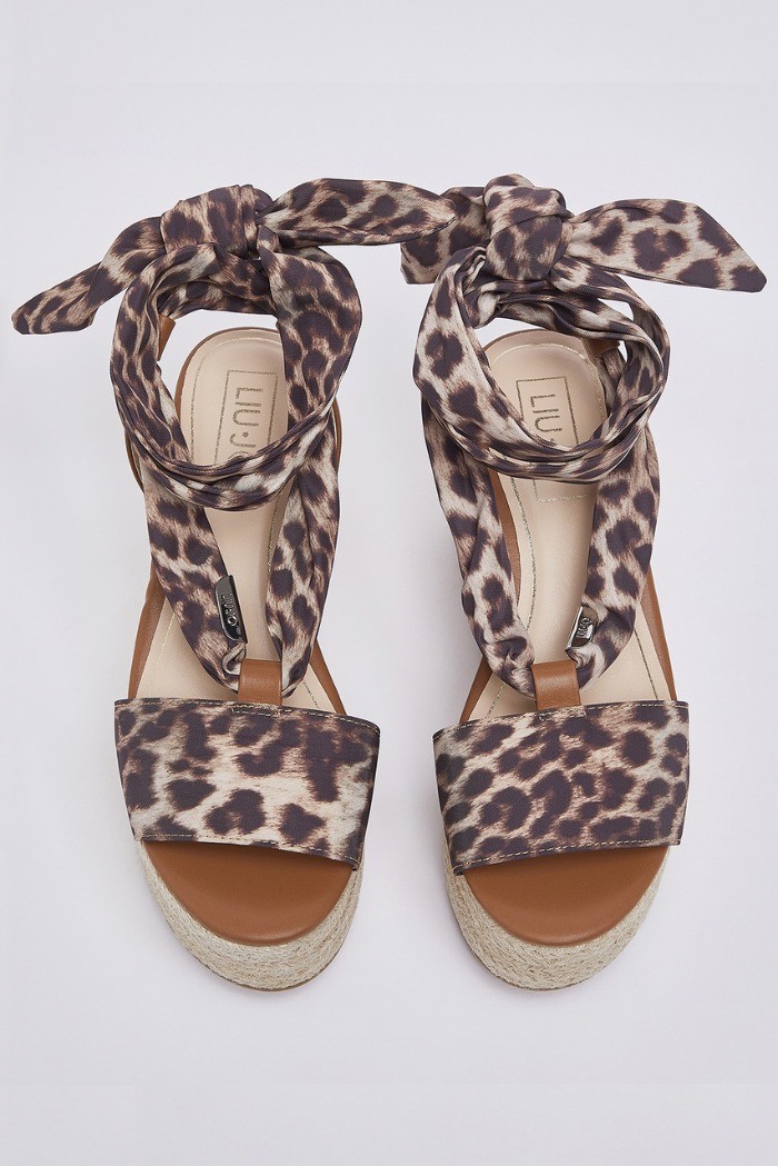 Liu Jo sandalo zeppa con foulard Bali 03 SA6087TX133 [d259cbb9]
