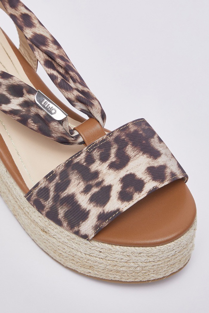 Liu Jo sandalo zeppa con foulard Bali 03 SA6087TX133 [65440abd]