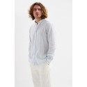 Jaggy camicia collo alla coreana a righe Qasim JMQ039DSB111261 [b9c5226b]