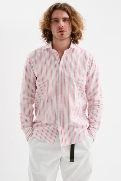 Jaggy camicia collo alla francese a righe Querima JMQ040DSB112261 — 805219040079515_1