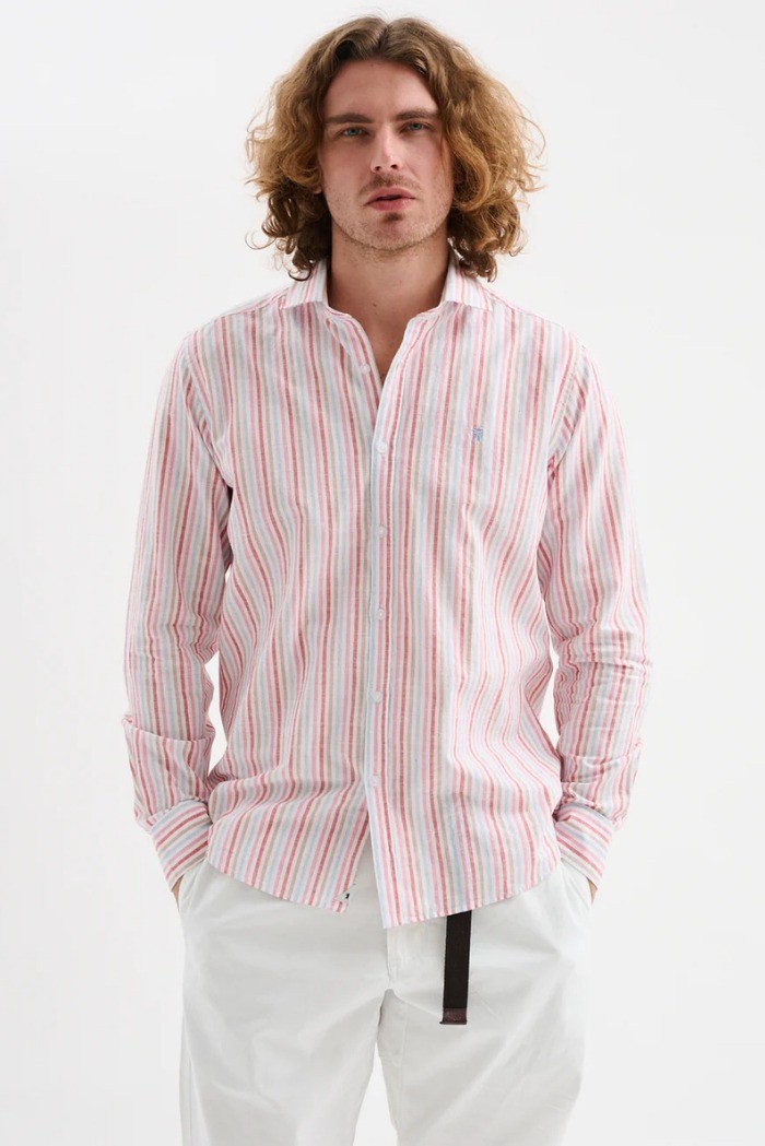 Jaggy camicia collo alla francese a righe Querima JMQ040DSB112261 [508a754a]