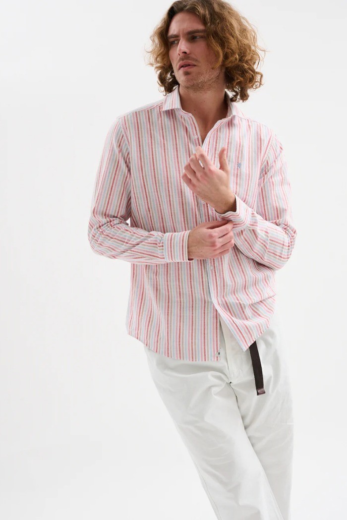 Jaggy camicia collo alla francese a righe Querima JMQ040DSB112261 [8cfc7159]