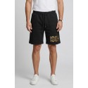 Icon bermuda in cotone stretch con stampa logo oro IUB019 [9d300454]