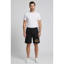 Icon bermuda in cotone stretch con stampa logo oro IUB019 [f30b865d]