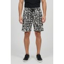 Icon bermuda in cotone stretch con stampa logo all-over IUB010 [7fe5cf22]