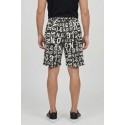 Icon bermuda in cotone stretch con stampa logo all-over IUB010 [a6c38c2f]