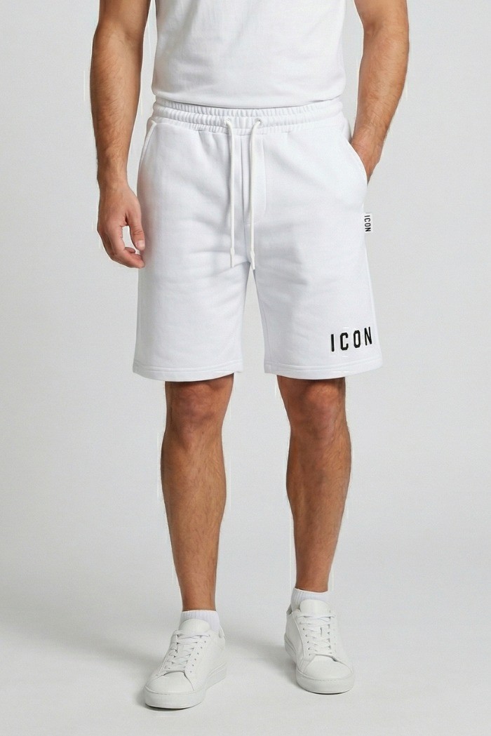 Icon bermuda in cotone stretch con mini stampa logo IUB001 [1e150171]