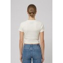 John Richmond t-shirt cropped in cotone stretch Sewamio UWP26001TS [f80a706d]