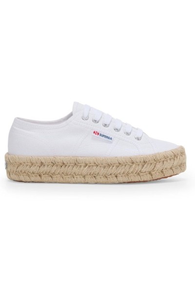 Superga sneaker platform in tela 2740 Platform Cotton Stone Wash Rope [204cd73f]