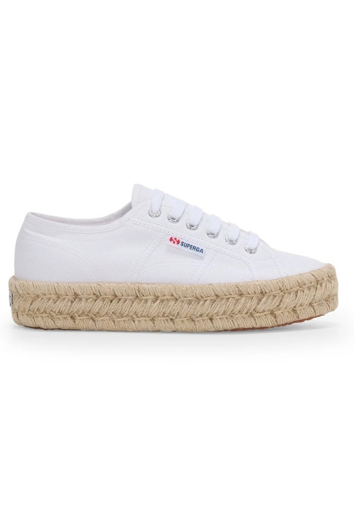 Superga sneaker platform in tela 2740 Platform Cotton Stone Wash Rope [204cd73f]