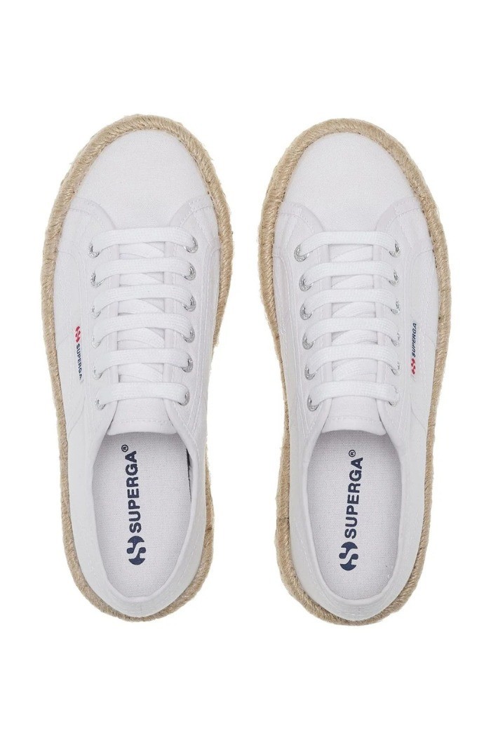 Superga sneaker platform in tela 2740 Platform Cotton Stone Wash Rope [4b271228]