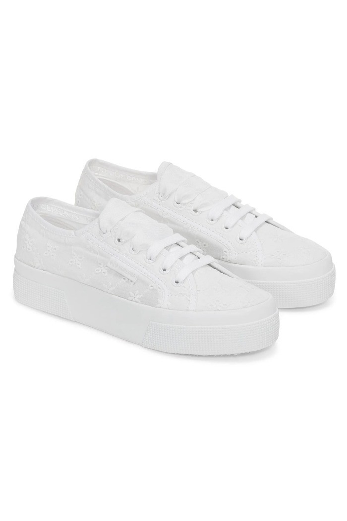 Superga sneaker platform in sangallo 2740 Flower Sangallo [72b40521]