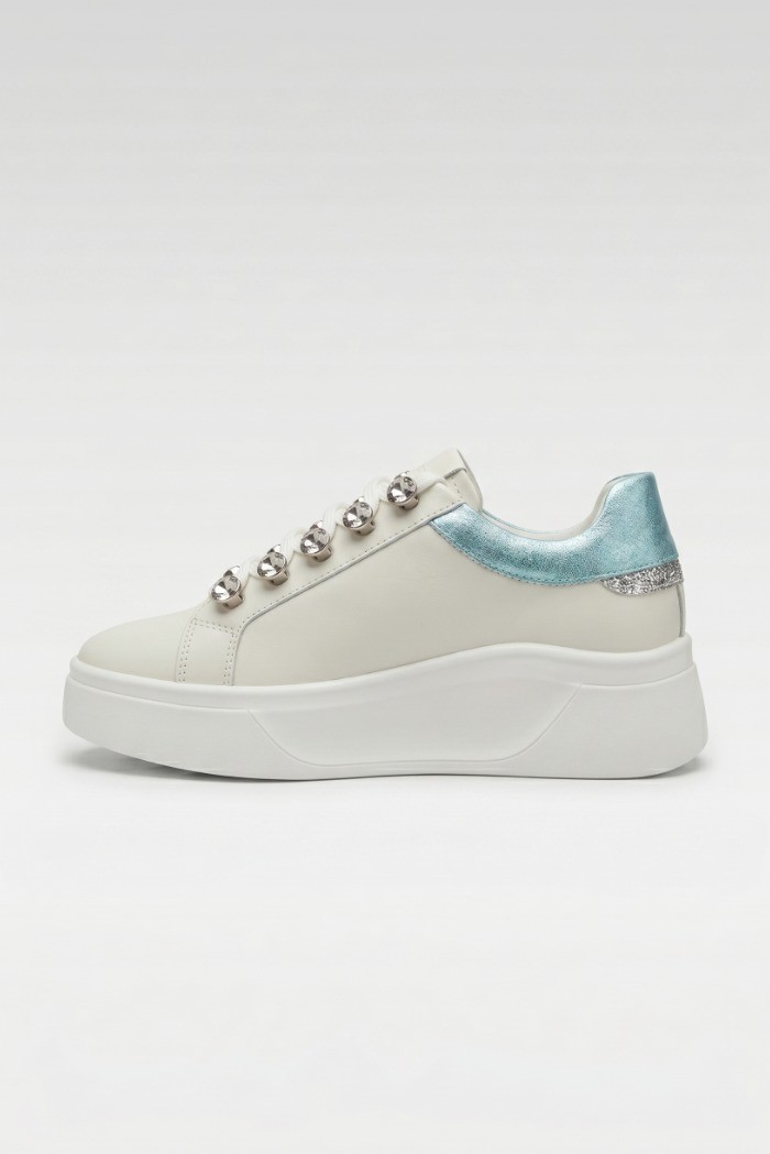 Queen Helena sneaker platform con dettaglio gioiello X34-11 [c8ff64b7]