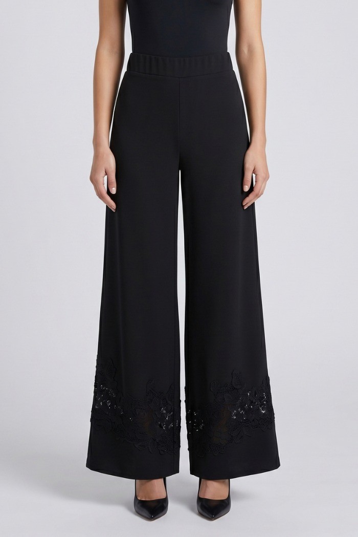 PDK pantalone ampio con dettaglio in pizzo 3297P4611 [c8cb851e]