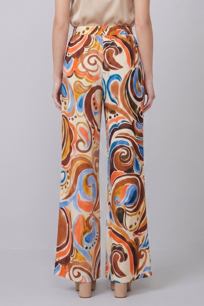 Celye pantalone a fantasia in viscosa SS26C0648 [7d414650]