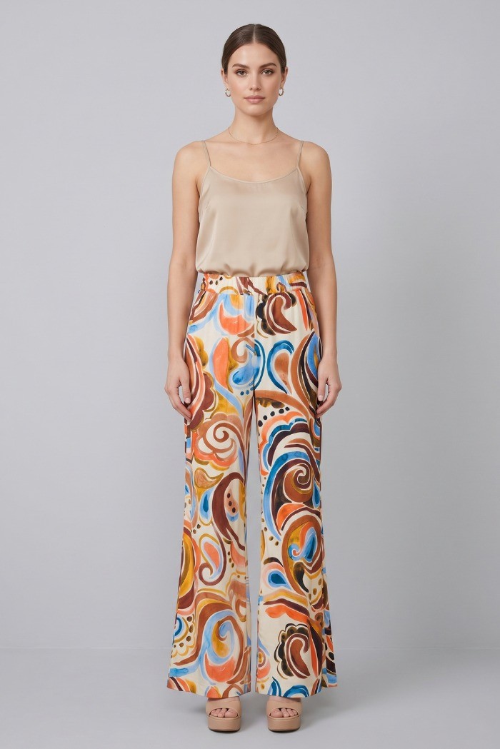 Celye pantalone a fantasia in viscosa SS26C0648 [ca5c8754]
