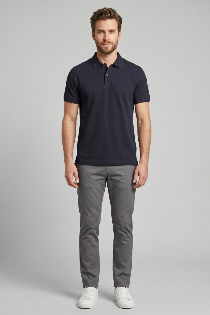 Guy polo in piquet di cotone Cabrio716n-pc M49901 [afff18ae]