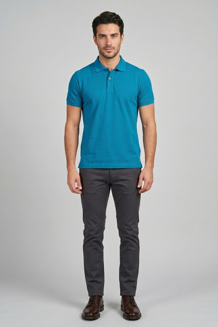 Guy polo in piquet di cotone Cabrio716n-pc M49901 [5f1d25e4]