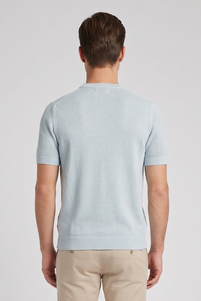 Markup maglia girocollo in misto lino e cotone MK1900017 [244b0f1b]