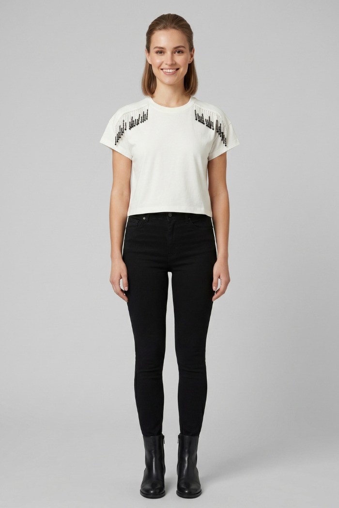 Markup t-shirt in cotone con applicazioni MW1610010 [880d7ce7]