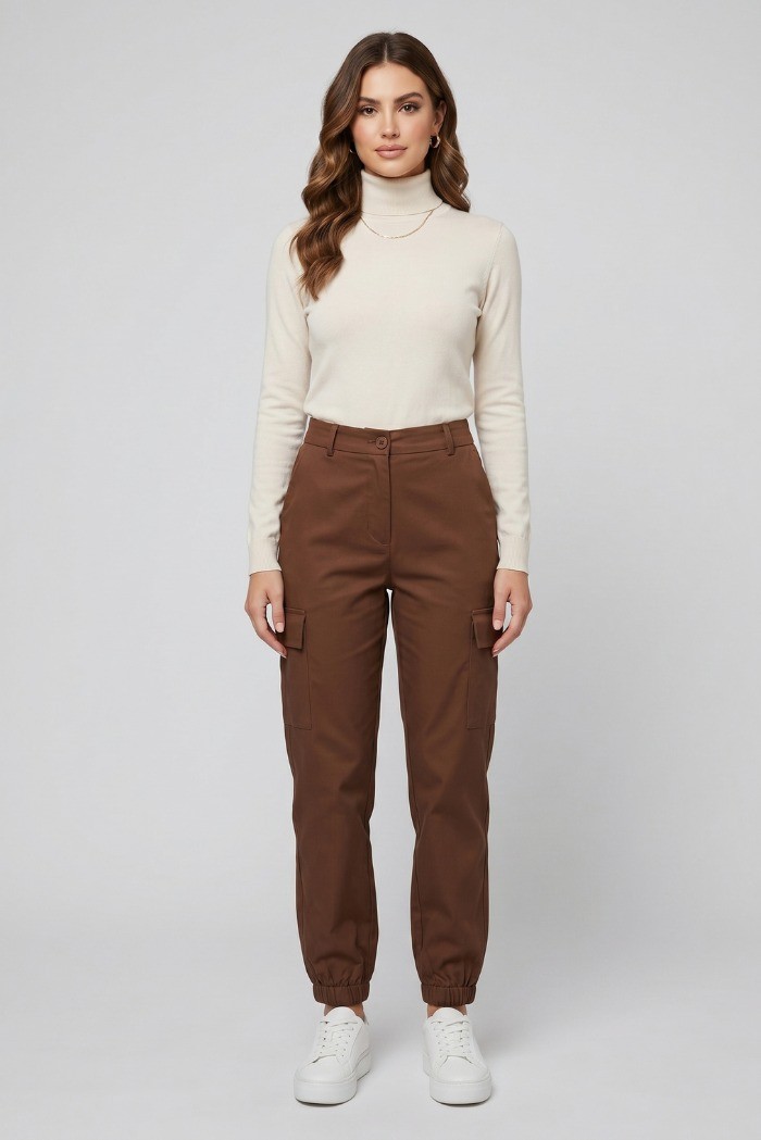 PDK pantalone in misto cotone stretch con tasconi 056872 [9e0264af]