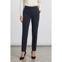 PDK pantalone gessato in misto viscosa stretch 056958 [019d089a]