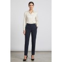 PDK pantalone gessato in misto viscosa stretch 056958 [6fa68a93]