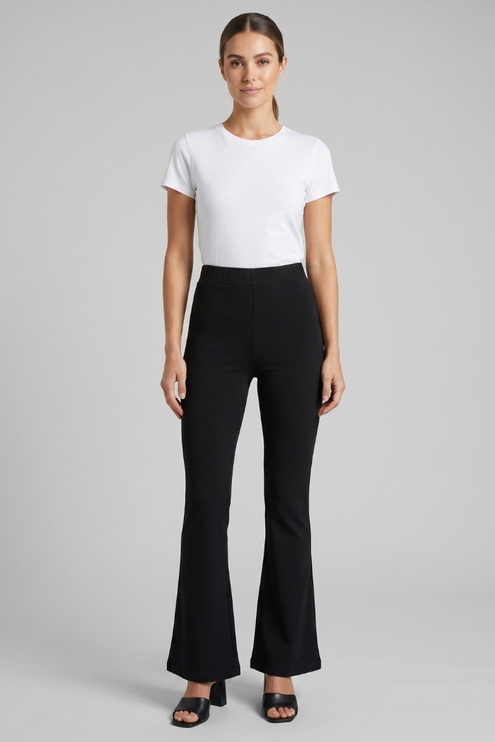 PDK pantalone flare fit con elastico in vita 057045 [3ec88f60]