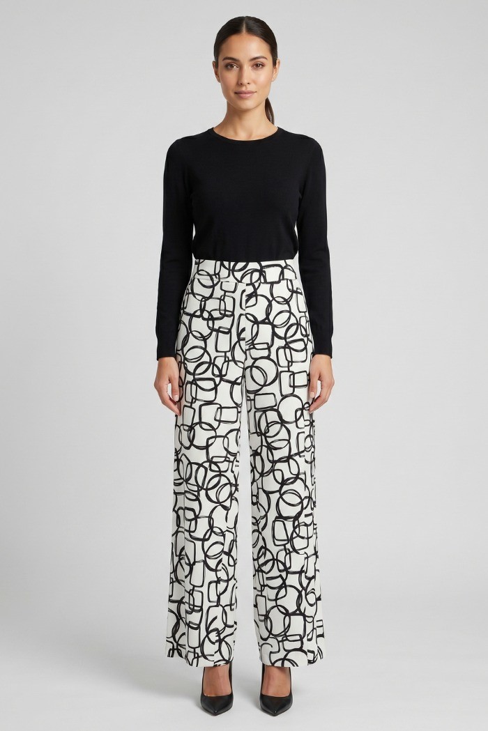 Celye pantalone palazzo a fantasia SS26CE0095 [fe61f426]