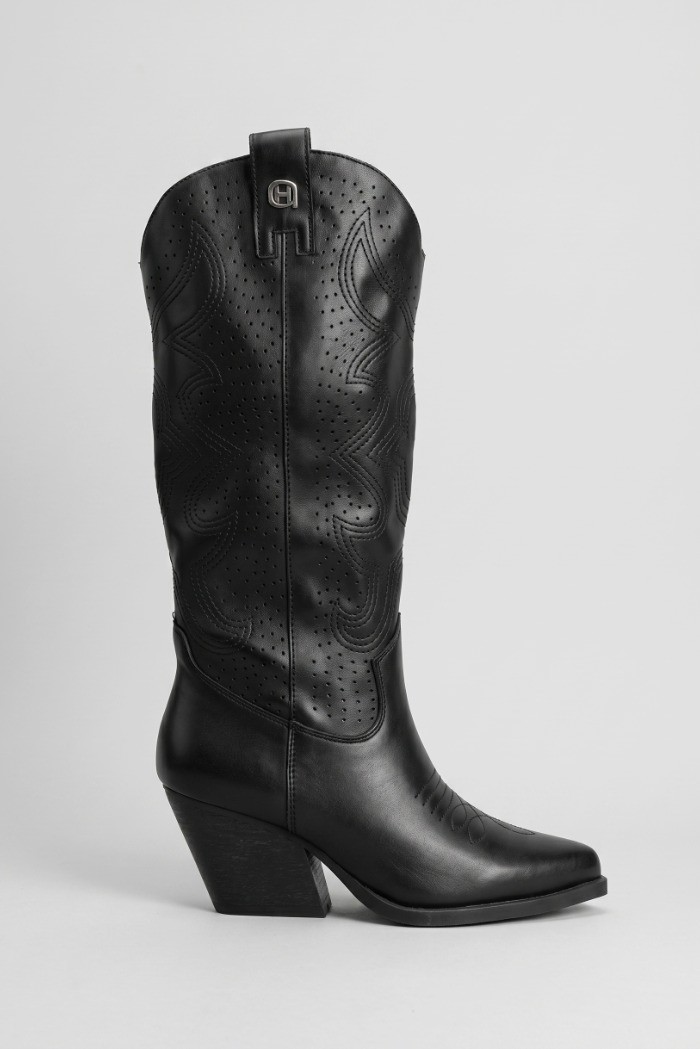 Queen Helena stivale con zip laterale X28-100 [01b0e84a]