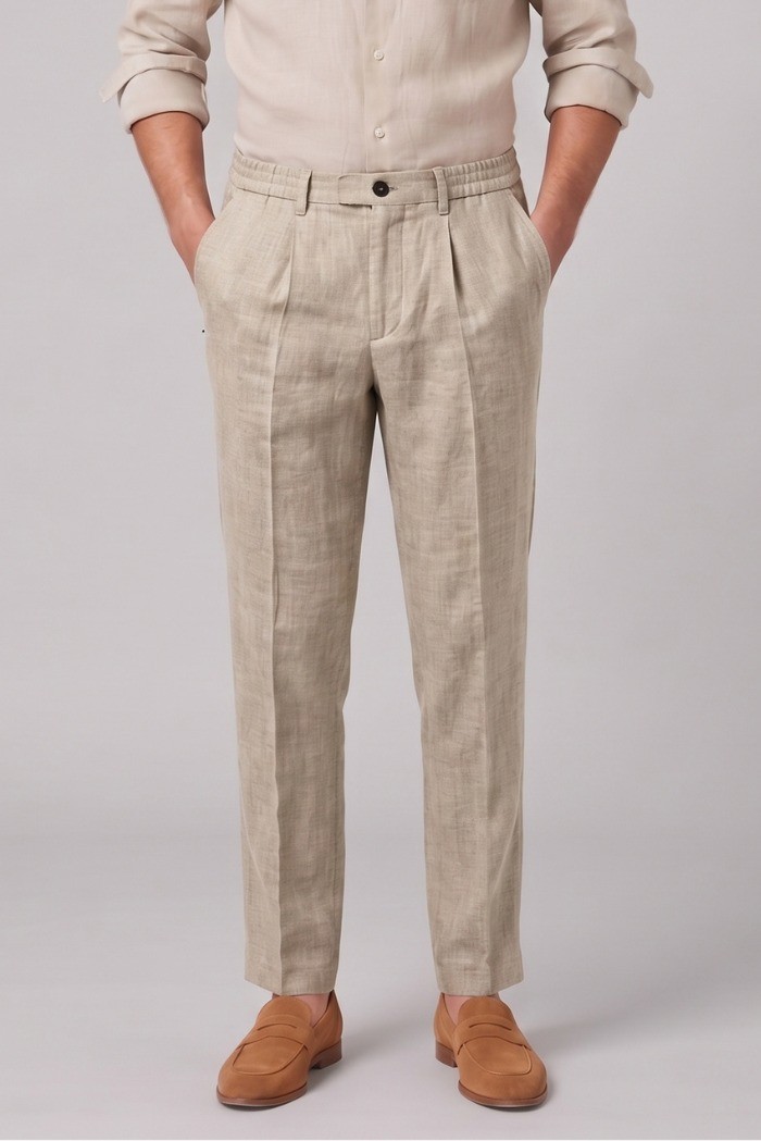 Markup pantalone con laccio in lino MK15109 [3b929701]