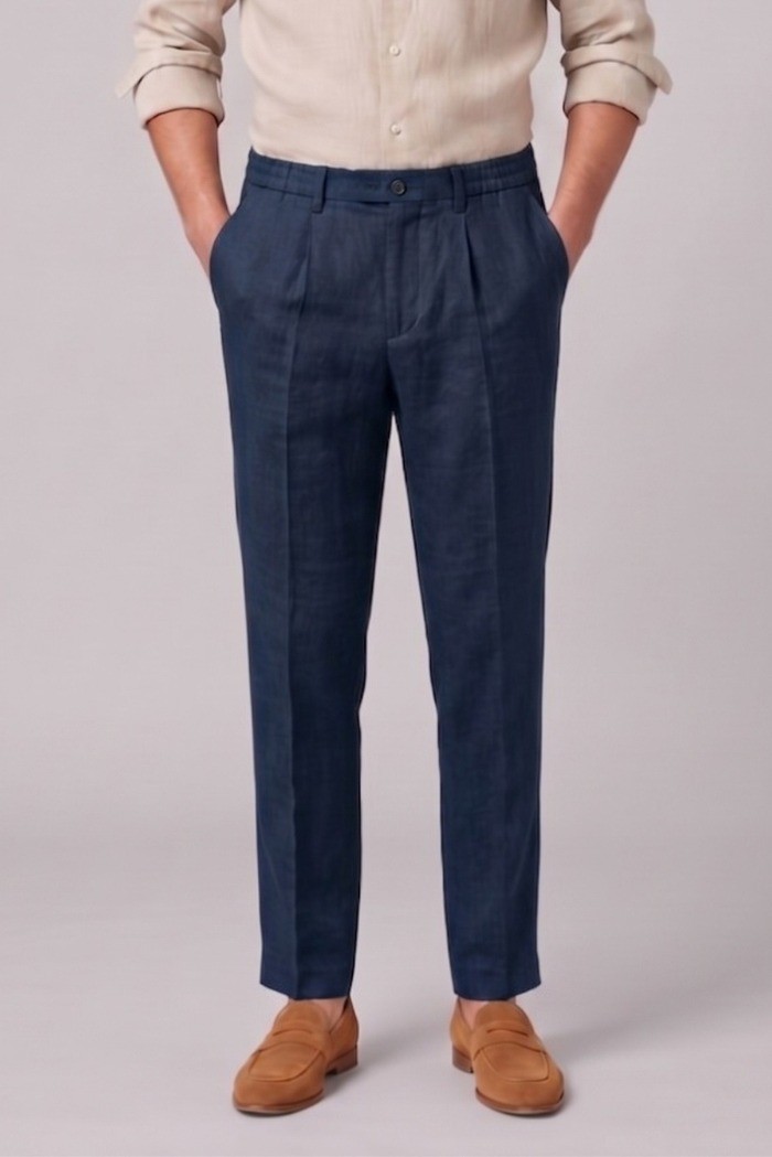 Markup pantalone con laccio in lino MK15109 [845a8a0e]