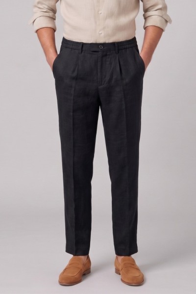 Markup pantalone con laccio in lino MK15109 — 805219040079382_5