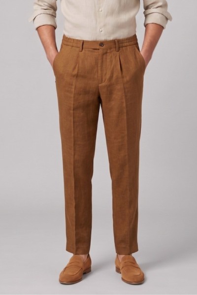 Markup pantalone con laccio in lino MK15109 [e69c059f]
